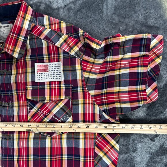 Rocawear Short Sleeve Vintage Button Up Shirt Men 3XL Plaid Rap Hip Hop Jay Z - Picture 14 of 16